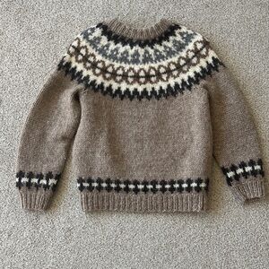 Women’s Wool Brown Patterned Sweater